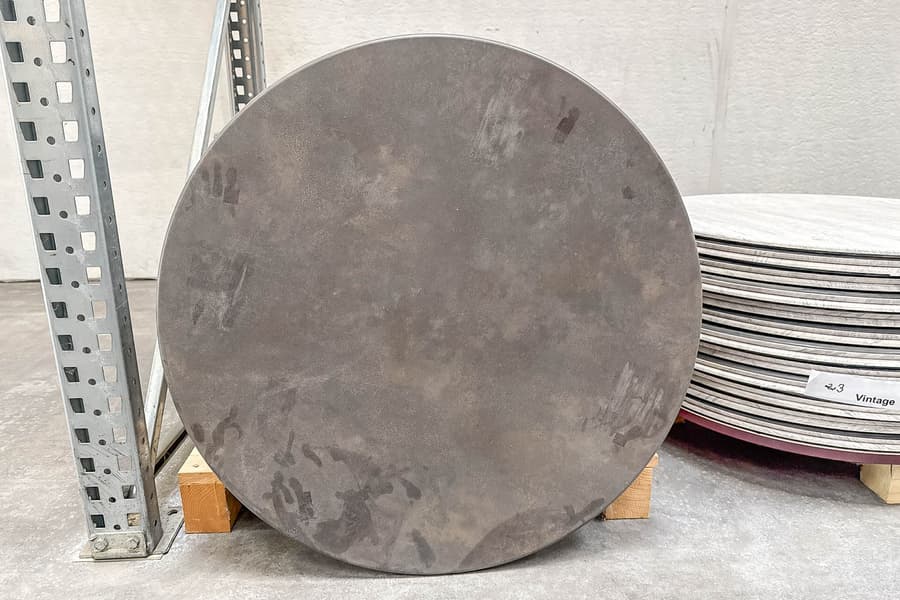 6 Tischplatten R80 SL \Cyprus Metal\